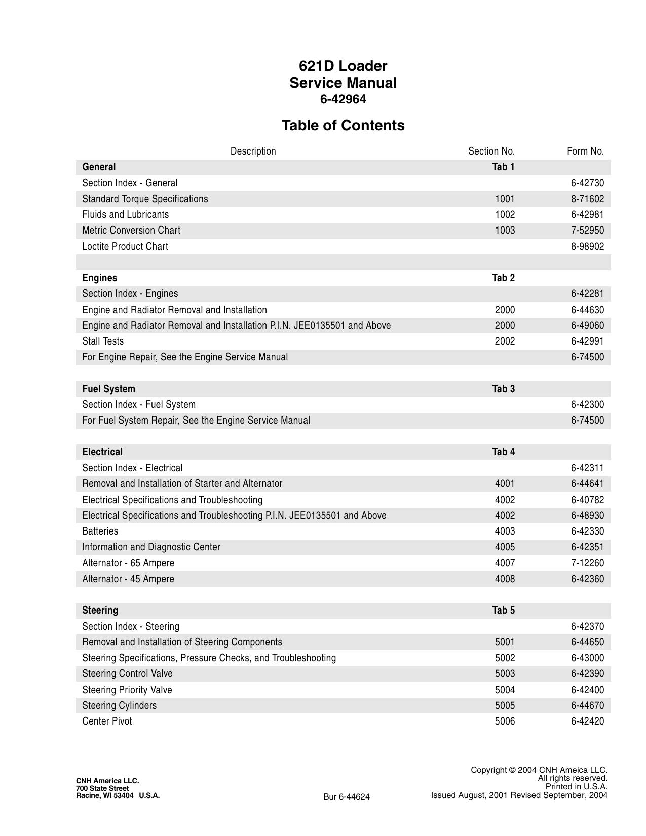 621D Loader Service Manual